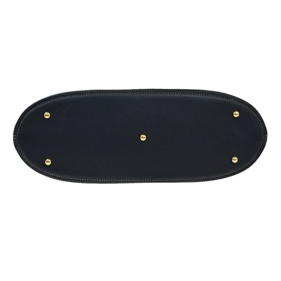 LOEWE Logo Anagram Shoulder Hand Tote Bag Leather Navy Blue GHW Spain - Picture 5 of 16